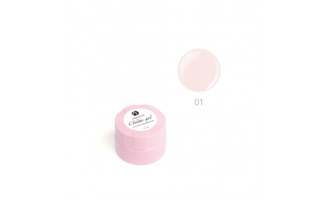 ADRI COCO Гель для наращивания ногтей  №01 прозрачный светло-розовый 10 мл