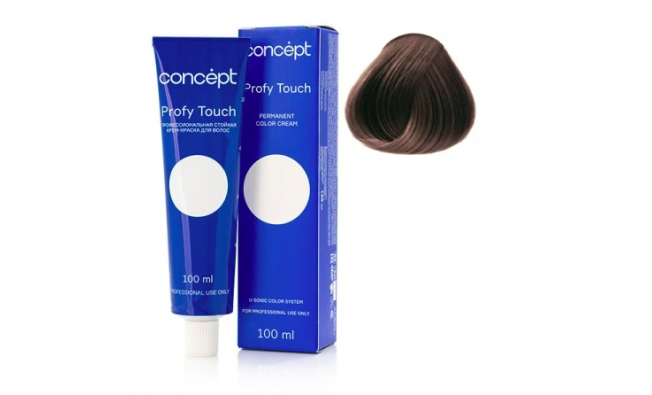 Concept Крем-краска для волос Profi Touch 5.00 интенсивн. темно-русый 100 мл 	