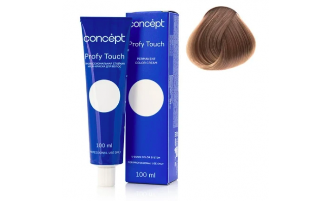 Concept Крем-краска для волос Profi Touch 8,00 интенсивный светлый 100 мл  	