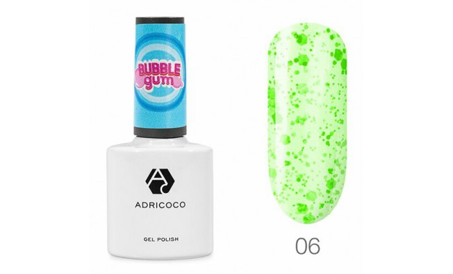 Гель-лак ADRICOCO Bubble gum т 06 Бодрящий лайм 8 мл