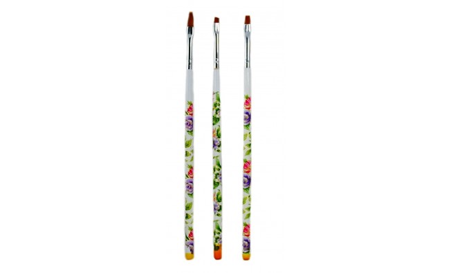 Набор кистей для дизайна с цветной ручкой